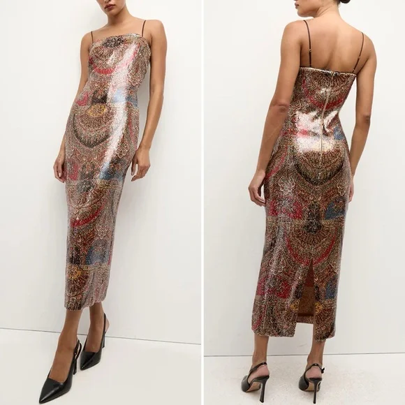 NWT Veronica Beard Leda Dress in Size 6 Red Multi - Picture 10 of 15